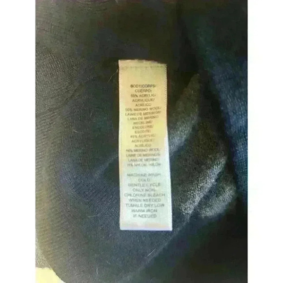 Ann Taylor LOFT Sweater Dress Black and Gray Striped Women's Size XS - Picture 4 of 4